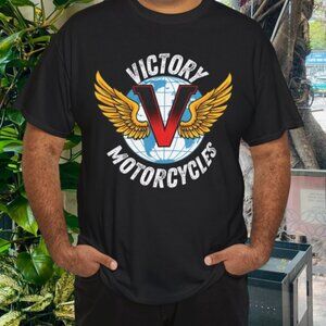 New Vic-Victory Motorcycle Logo Mens T-shirt American